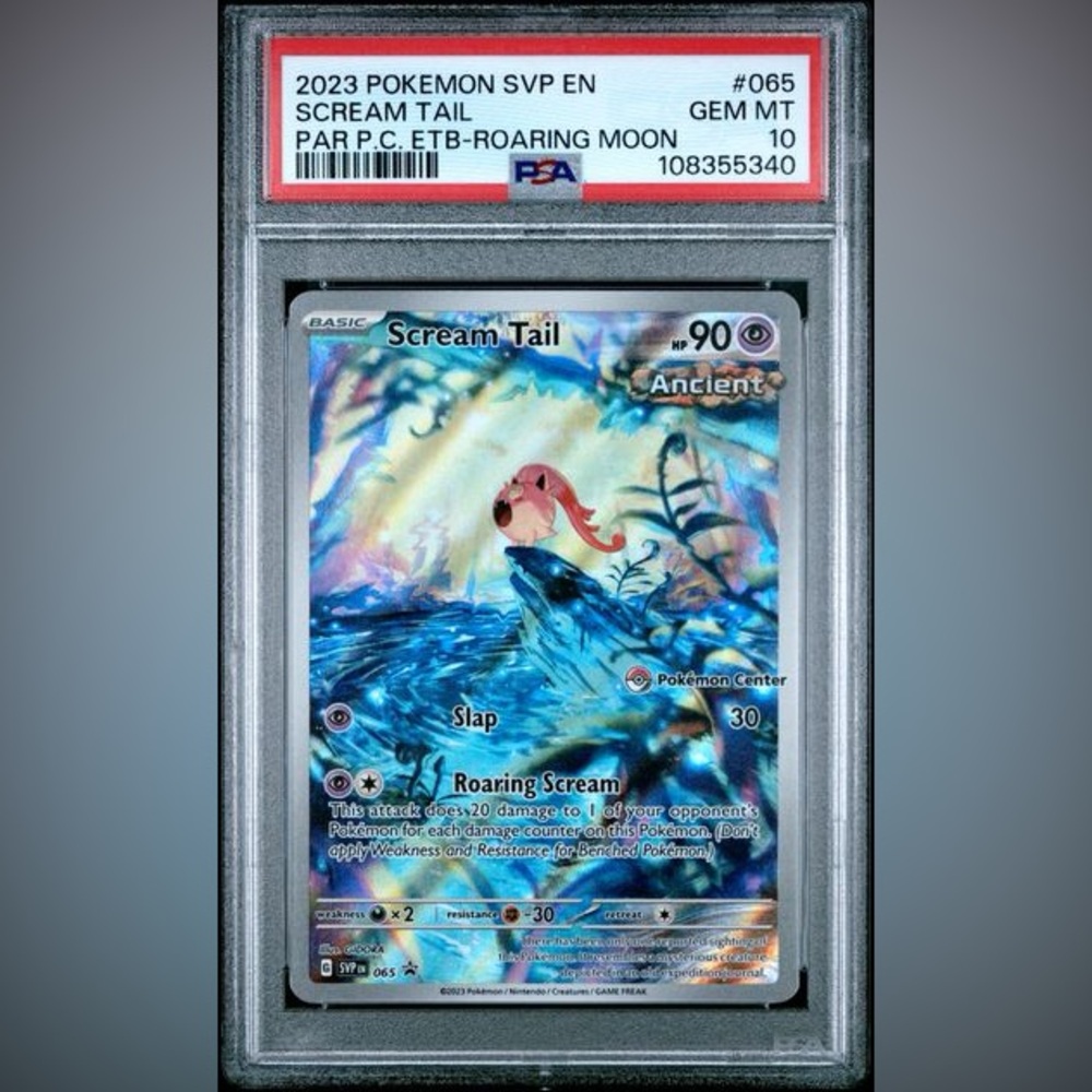 2023 POKEMON SVP EN-SV BLACK STAR PROMO #065 SCREAM TAIL PC Stamp PSA 10 GEM MT